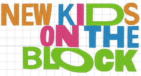 NKOTB Retro 80's Logo Embroidery Design Pattern 4x4 AND | Etsy