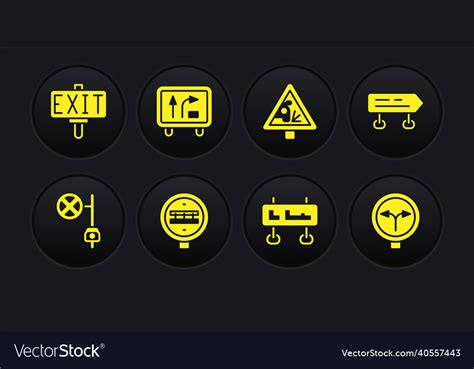 Set stop sign with camera road traffic railroad Vector Image