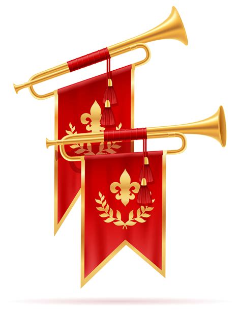 king royal golden horn trumpet vector illustration 489399 Vector Art at ...