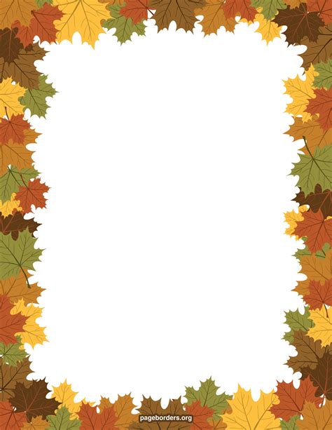 Fall Border Paper Free Printable - Get What You Need For Free