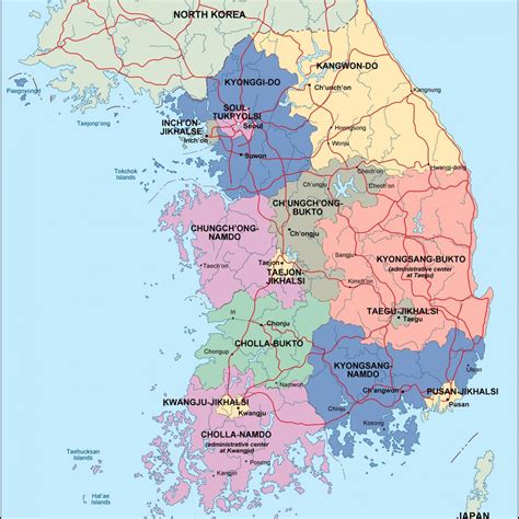 South Korea Maps | Printable Maps of South Korea for Download