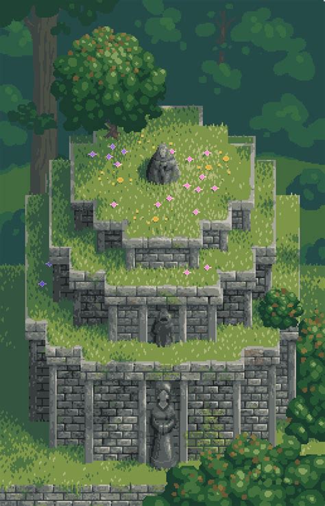 Pixel art landscape, Pixel art tutorial, Pixel art games