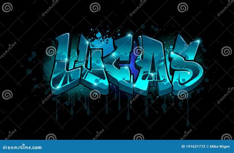 Lucas Graffiti Name Stock Illustration | CartoonDealer.com #186771241