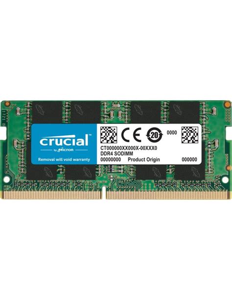 Crucial 8GB Kit (8GBx1) DDR4 3200 SODIMM Laptop Memory