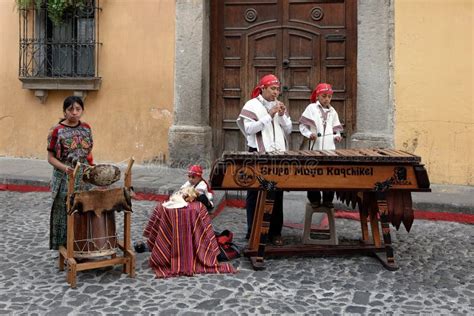 Band Playing Traditional Music and Instruments in Antigua, Guatemala ...