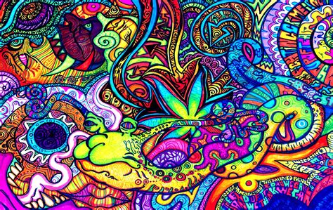 Marijuana Modern Psychedelic Wallpaper Hd - Supportive Guru