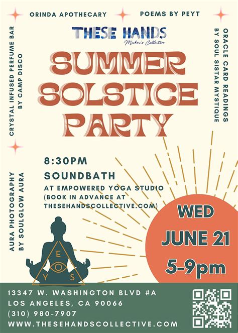 Summer Solstice Party, 13347 Washington Blvd, Los Angeles, June 21 2023 ...