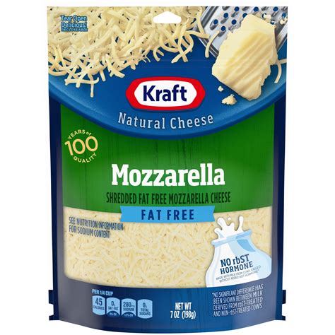 Buy Kraft Mozzarella Fat Free Shredded Cheese, 7 oz Bag Online at ...