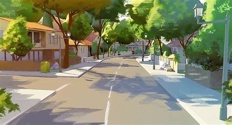 Neighborhood sketch by Tohad.deviantart.com | Scenery background ...