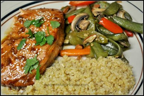 Sweet Ginger Teriyaki Salmon / The Grateful Girl Cooks!