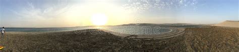 Khor Al Udeid Panorama stock photo. Image of khor, shot - 92797070