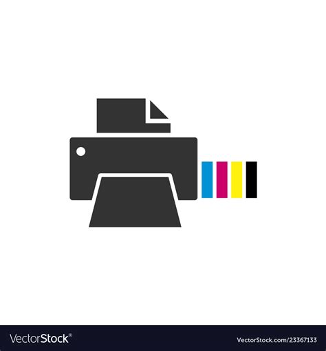 Printer graphic icon design template Royalty Free Vector