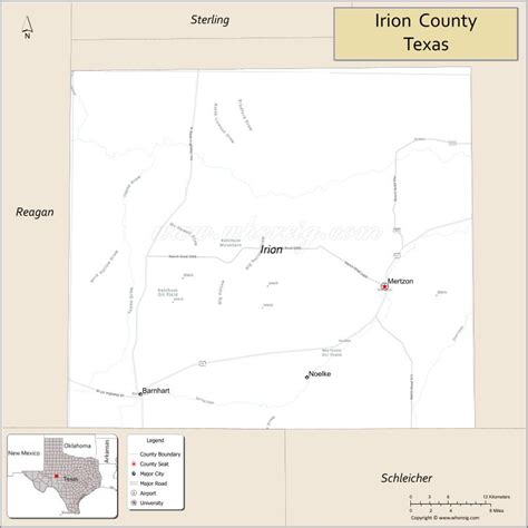 Irion County Map, Texas - Where is Located, Cities, Population ...