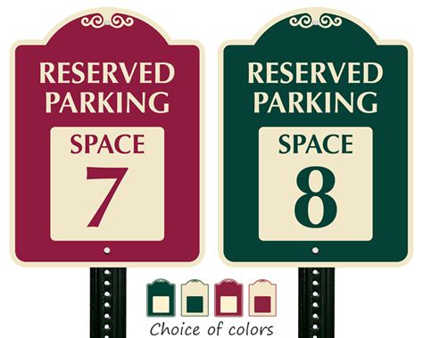 Signature Reserved Parking Space Signs | MyParkingSign