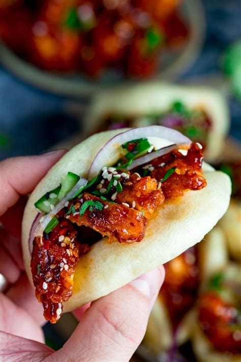 Korean Chicken Bao - Nicky's Kitchen Sanctuary