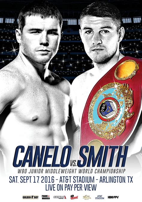 SAUL CANELO ALVAREZ vs. LIAM SMITH AT&T Stadium 2016 Poster Print ...