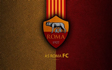 Roma FC, 4k, Italian football club, Serie A, emblem, logo, leather ...