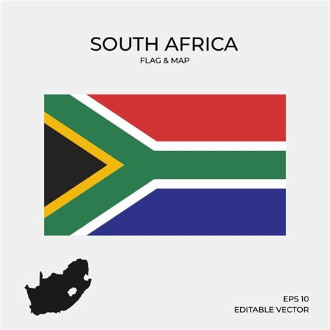 South africa flag and map 2046159 Vector Art at Vecteezy