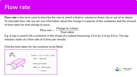 Flow Rate - GCSE Maths - Steps, Examples & Worksheet