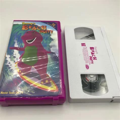 BARNEY THE DINOSAUR Beach Party VHS VIDEO Tape Barney & Friends Sing ...