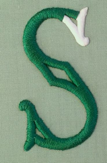 How to do a Satin Stitch Decorative Initial Over A Raised Form