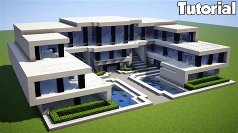 Minecraft Large Modern House Tutorial Wiederdude - Minecraft Land