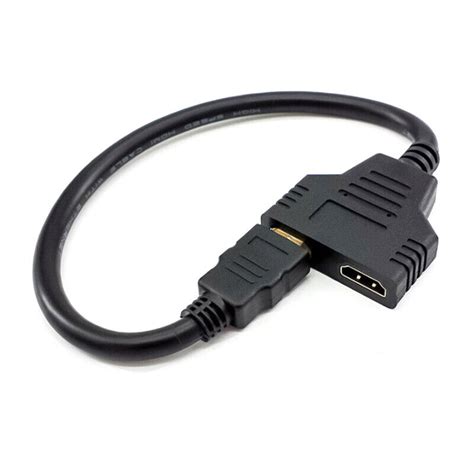 HDMI Splitter Cable Male 1080P To Dual HDMI Female 1 To 2 Way HDMI ...