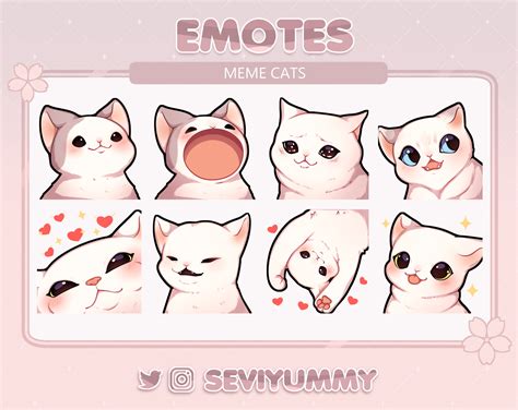 Discord Emotes Cat Meme Twitch Emotes Streamer Twitch Emote X Bop Cat ...