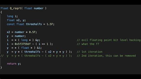 The Fast Inverse Square Root -- 0x5f3759df explained!! - YouTube