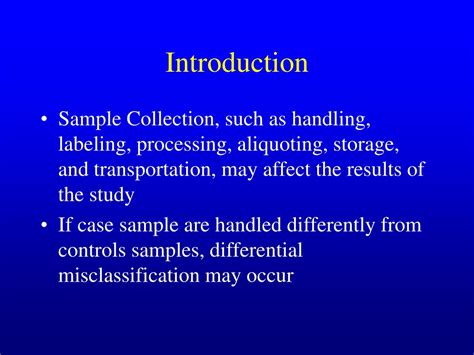 PPT - Sample Collection, Processing and Storage PowerPoint Presentation ...