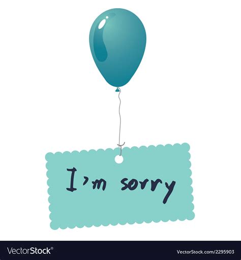 Im sorry card Royalty Free Vector Image - VectorStock