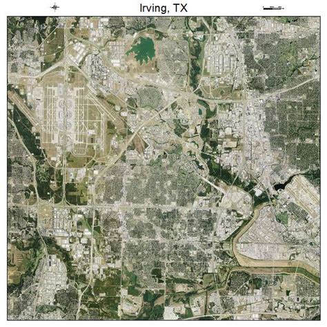 Aerial Photography Map of Irving, TX Texas