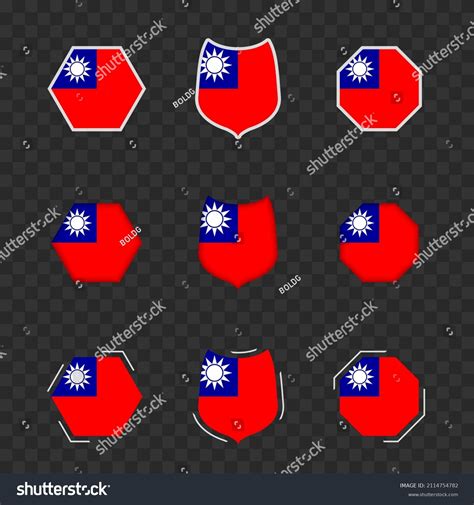 National Symbols Taiwan On Dark Transparent Stock Vector (Royalty Free ...