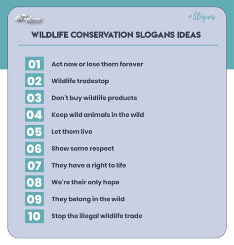 Example for wildlife conservation slogans - Tiplance