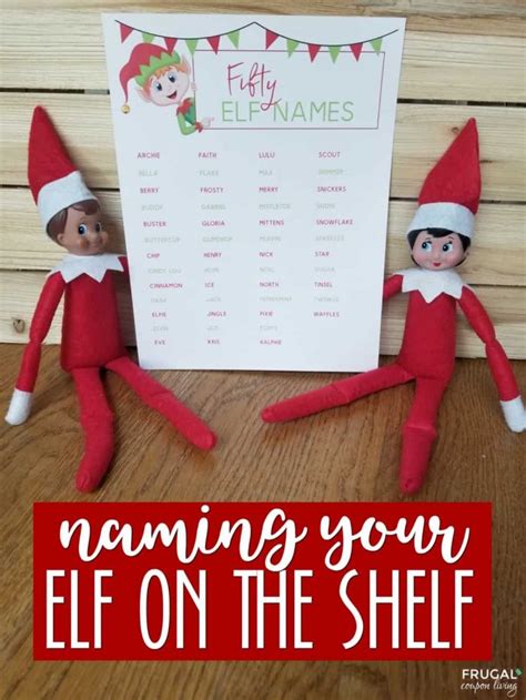 Fifty Cute Elf on the Shelf Names - Printable Female & Male Elf Names List