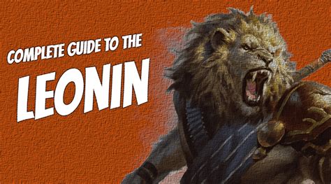 Leonin 5E | Tips and Builds for the Lionfolk Race