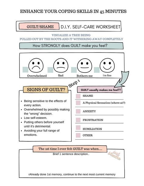 Guilt & Shame Enhance Your Coping Skills Journal Self-care - Etsy ...