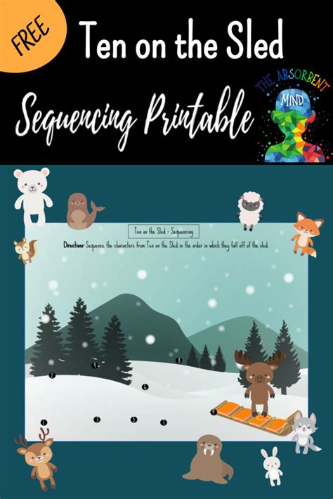 Free Ten on the Sled Sequencing Printable | Math activities for ...