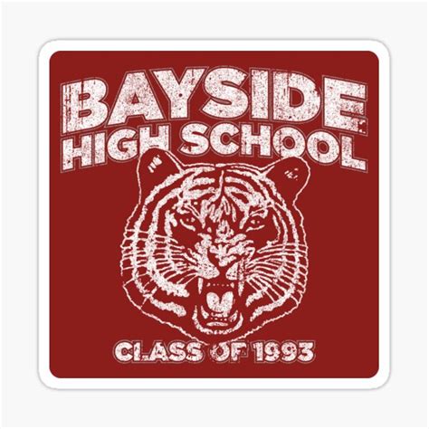 Bayside High School Tigers Logo Saved By The Bell Sticker For Sale By ...