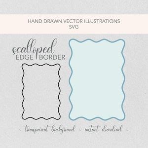 Ultimate Wavy Border Bundle Pack Svg, Png and Psd Files Invitation ...