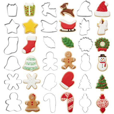 Wilton Holiday Shapes Metal Cookie Cutter Set, 18-Piece - Walmart.com ...