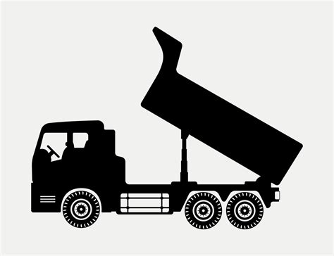 Dump Truck Silhouette Vector Art, Icons, and Graphics for Free Download