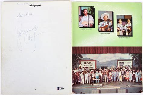 Lot Detail - Johnny Cash Vintage Signed Grand Ole Opry Program w/ Band ...