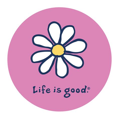 Home LIG Daisy Vintage 4" Circle Sticker | Life is Good® Official Site