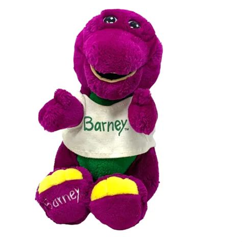 LYONS BARNEY PURPLE Dinosaur 1992 Vintage 13"" Plush *Flaw* Stuffed ...