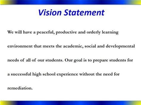 How To Write A Vision Statement For A School - School Walls