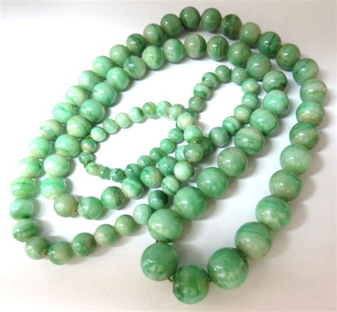 290ct GIA Certified 10.20mm NATURAL GREEN JADE BEAD NECKLACE