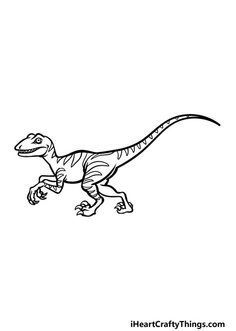 Velociraptor Drawing - How To Draw A Velociraptor Step By Step (2022)