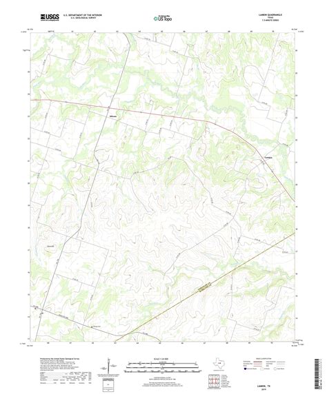 Lamkin Texas US Topo Map#N# – MyTopo Map Store