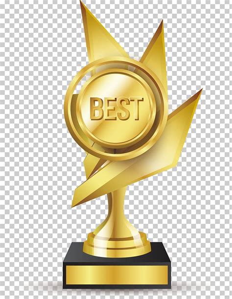 Gold Medal Trophy Award PNG - award, cartoon, cup, decorative elements ...